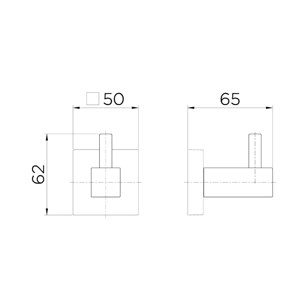 Cabide Docol Square Cromado - 388306