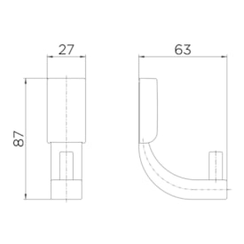Cabide Docol Top Cromado - 00534306