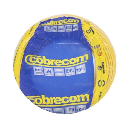 Cabo Flexível 2,50mm Cobrecom 100 Metros Amarelo - 1150501401