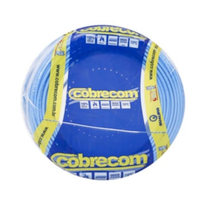 Cabo Flexível 4,00mm Cobrecom 100 Metros Azul Claro - 1150602401