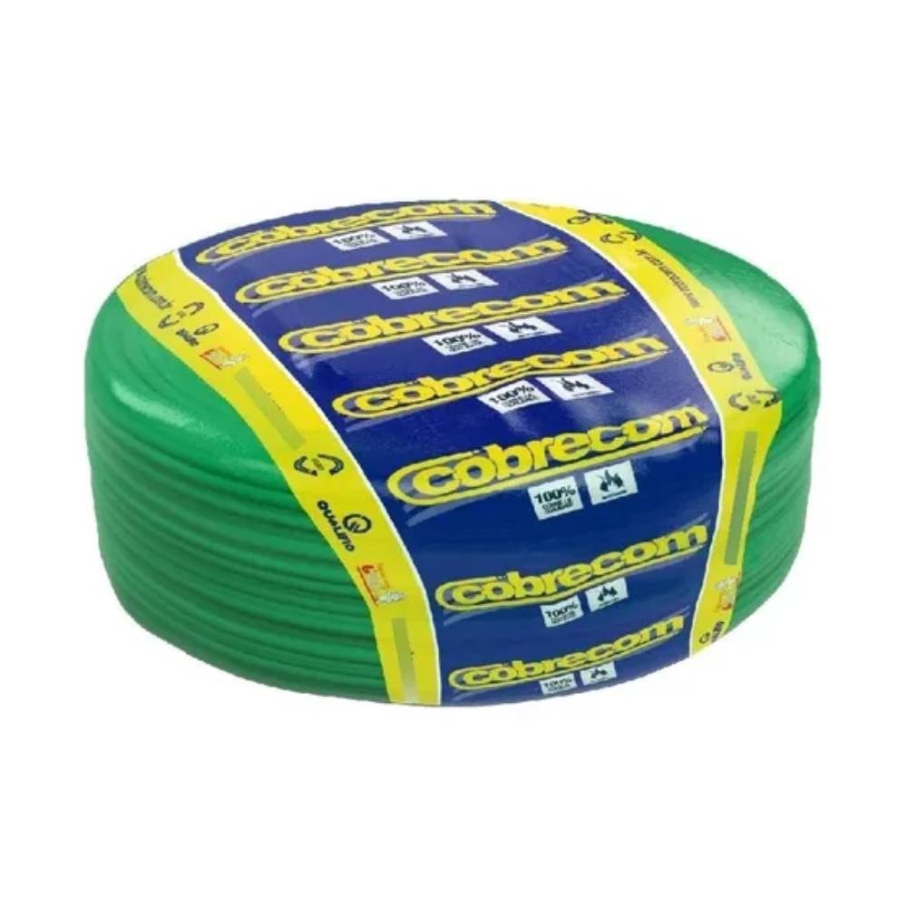 Cabo Flexível 4,00mm Cobrecom 100 Metros Verde - 1150605401