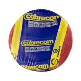 Cabo Flexível 4,00mm Cobrecom 100 Metros Vermelho - 1150606401