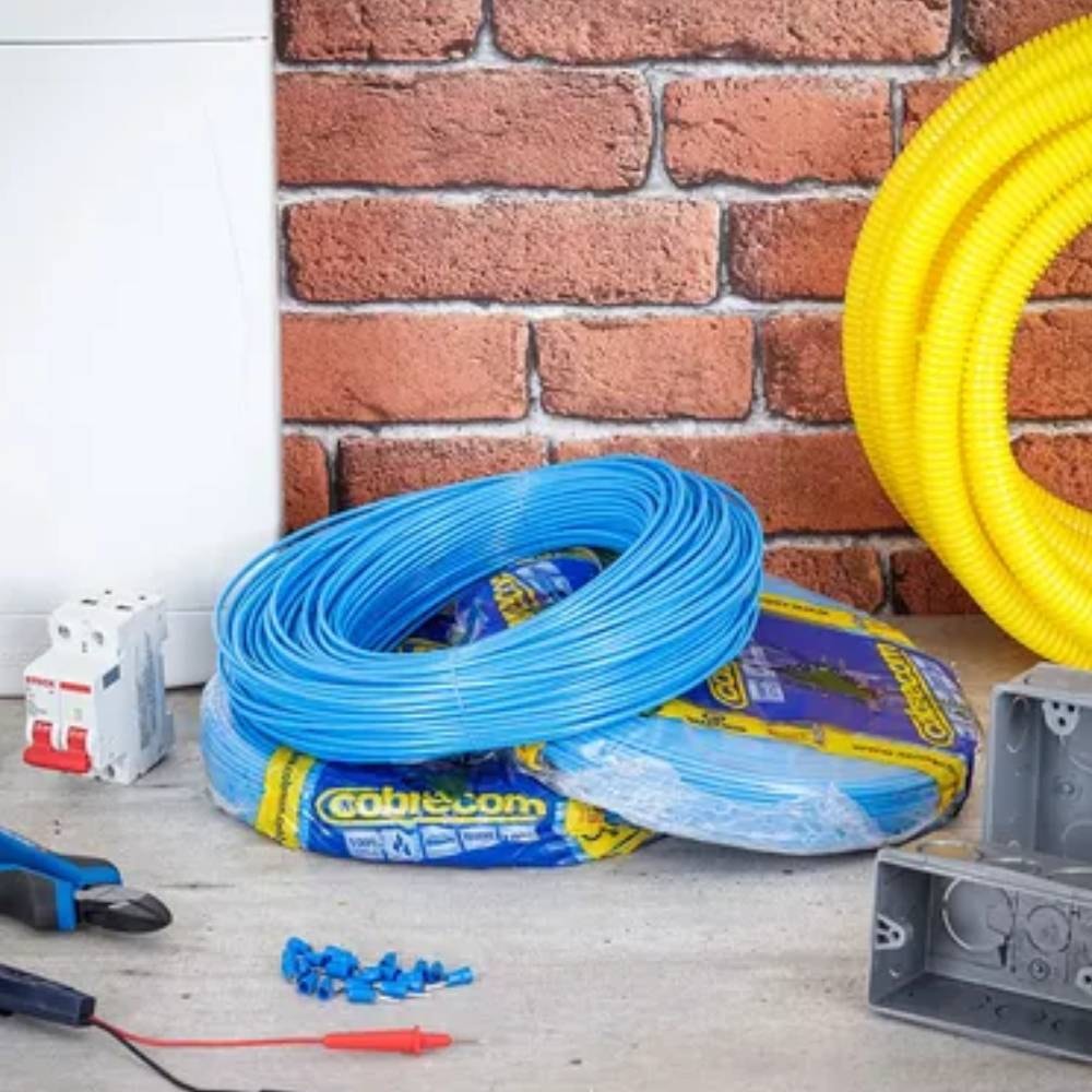 Cabo Flexível 6,00mm Cobrecom 100 Metros Azul Claro - 1150702401