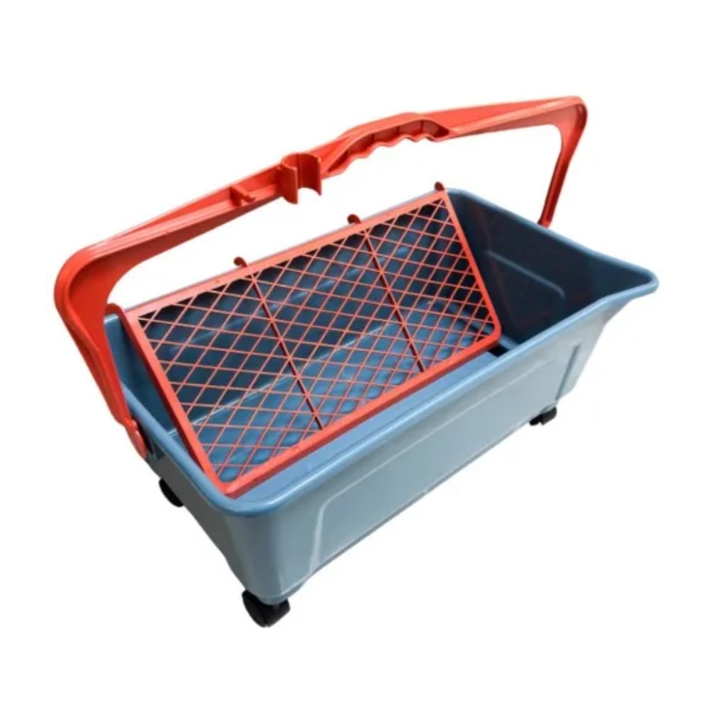 Caçamba para Pintura com Rodas Compel 25L Cinza - 02833