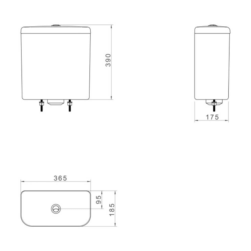 Caixa Acoplada Carrara/Nuova Dualflux Deca Branco - CD.11F.BR.17