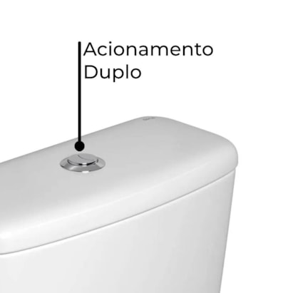 Caixa Acoplada com Acionamento Duplo Deca Aspen/Izy/Ravena/Fast/Flex Branca - CD.00F.17