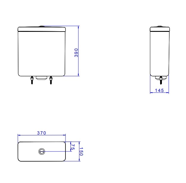 Caixa Acoplada com Acionamento Duplo Deca Axis/Living/Piano/Polo/Quadra/Unic Branca - CD.21F.17