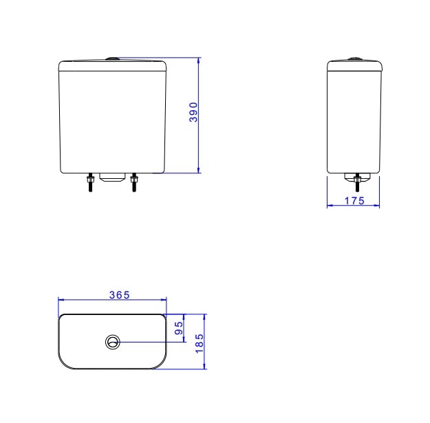 Caixa Acoplada com Acionamento Duplo Deca Carrara/Nuova Branca - CD.11F.17