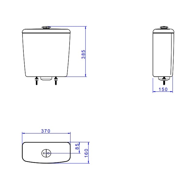 Caixa Acoplada com Acionamento Duplo Deca Izy Conforto - CDC.00F.17