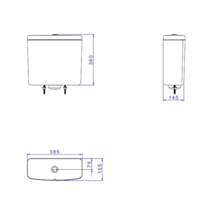 Caixa Acoplada com Acionamento Duplo Deca Monte Carlo/Vogue Plus/Level/Flex/Clean Branca - CD.01F.17