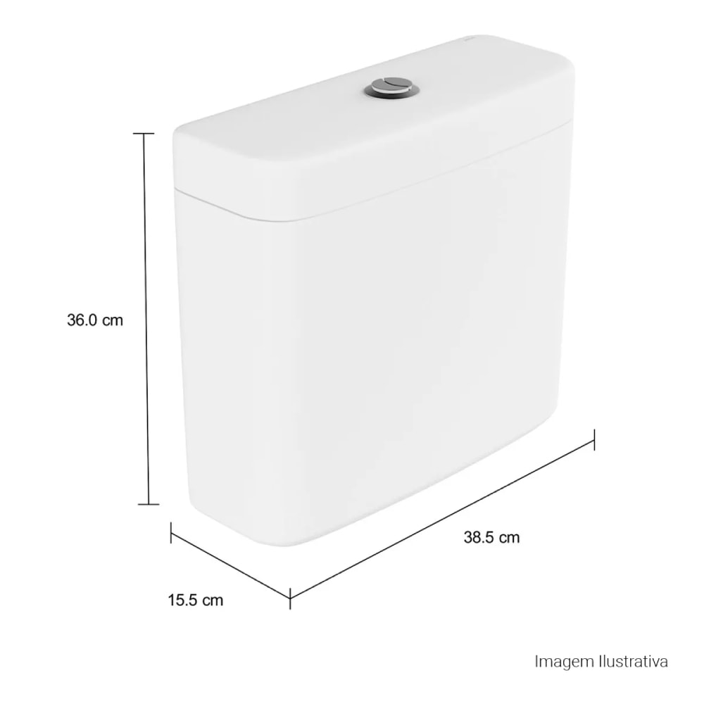 Caixa Acoplada com Acionamento Duplo Deca Monte Carlo/Vogue Plus/Level/Flex/Clean Branca - CD.01F.17