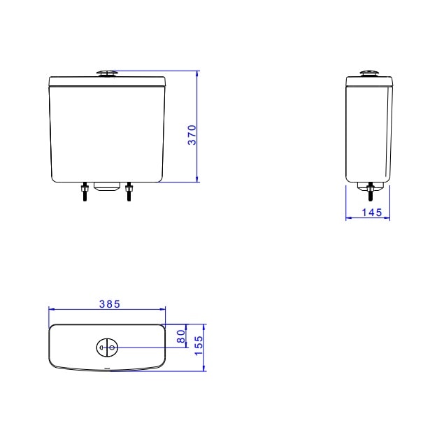 Caixa Acoplada com Acionamento Duplo Deca Vogue Plus Conforto Branca - CDC.01F.17