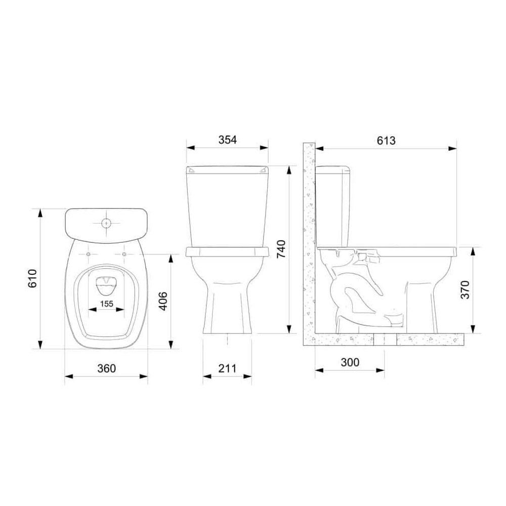 Caixa Acoplada com Acionamento Duplo Incepa Art / First / Avant Branca - 1505600015100