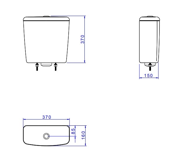 Caixa Acoplada Deca Aspen/Izy/Ravena/Fast/Flex Branca - CD.00.17