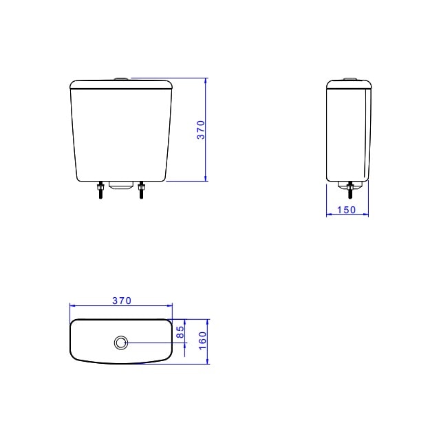 Caixa Acoplada Deca Aspen/Izy/Ravena/Fast/Flex Creme - CD.00.37