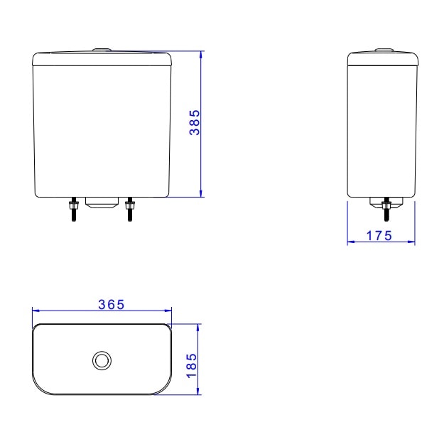 Caixa Acoplada Deca Touchless Carrara/Nuova Branca - CD.11T.17
