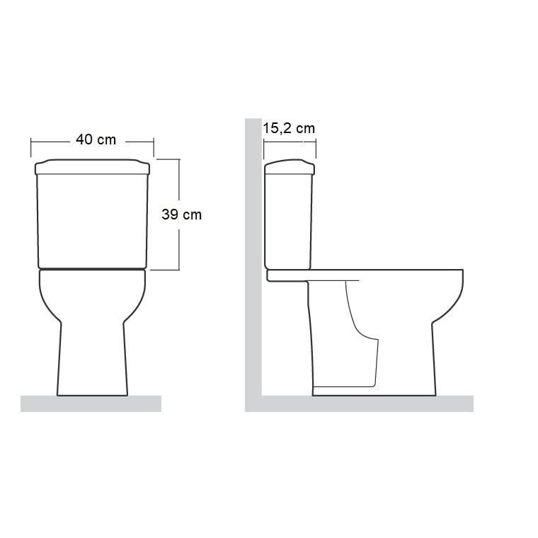 Caixa Acoplada Icasa Luna Branca - IC9400