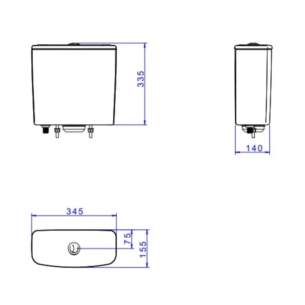 Caixa Acoplada Izy/Aspen/Ravena/Fast/Flex Deca Branco - CD.05.17
