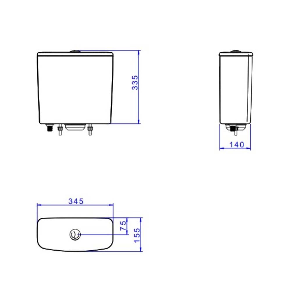 Caixa Acoplada Izy/Aspen/Ravena/Fast/Flex Deca Creme - CD.05.37