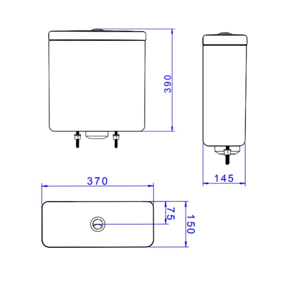 Caixa Acoplada Quadra/Polo/Unix/Axis Deca Barbante - CD.21F.BARB.26