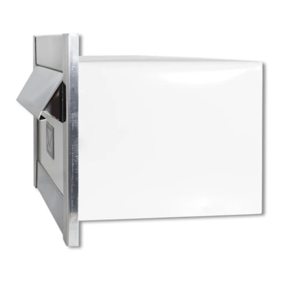 Caixa de Correio para Muro Rosin HD Inox Jornal Branco - 0038