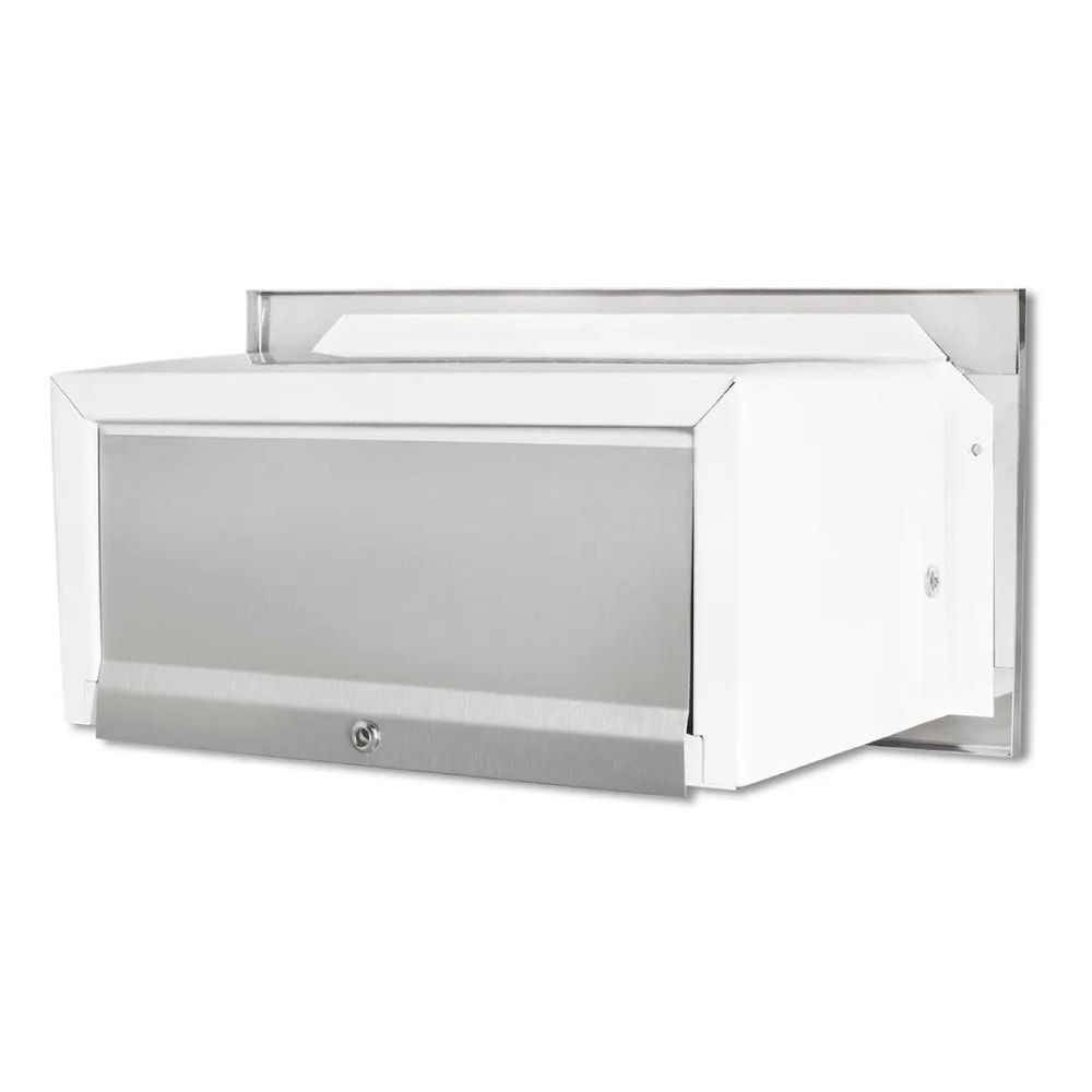 Caixa de Correio para Muro Rosin HD Inox Jornal Branco - 0038