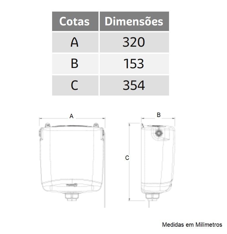 Caixa de Descarga sem Engate Tigre Branco - 100018098