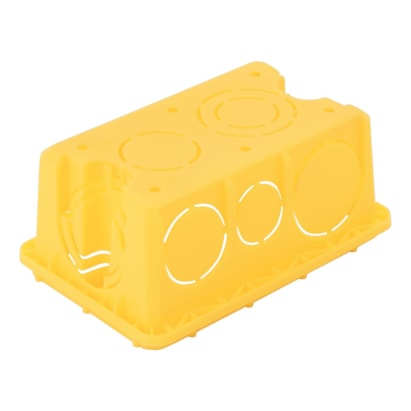 Caixa de Embutir 4x2 Retangular Tramontina Amarela Alta - 57500044