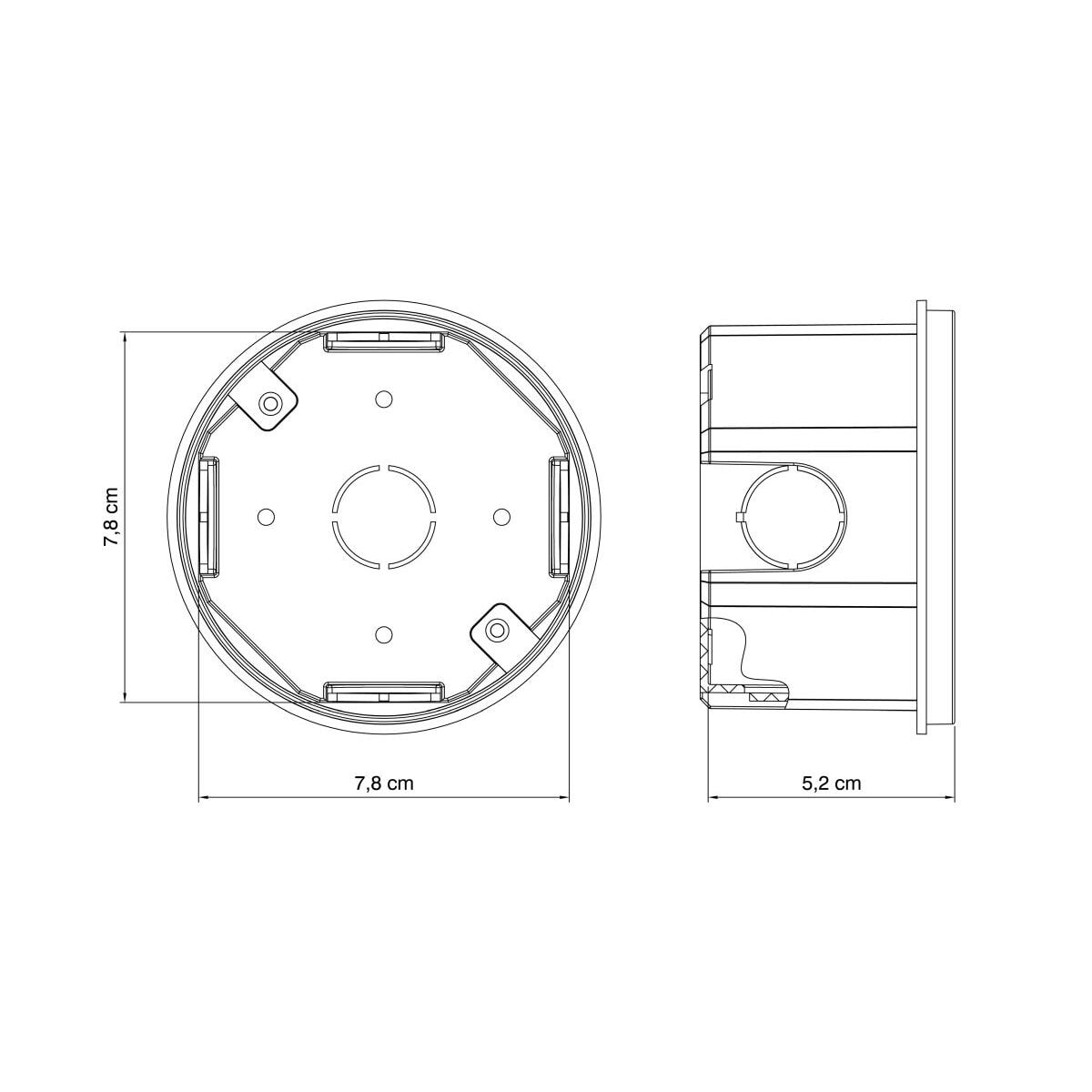 Caixa de Embutir Octogonal 3x3 Tramontina Amarela - 57500003
