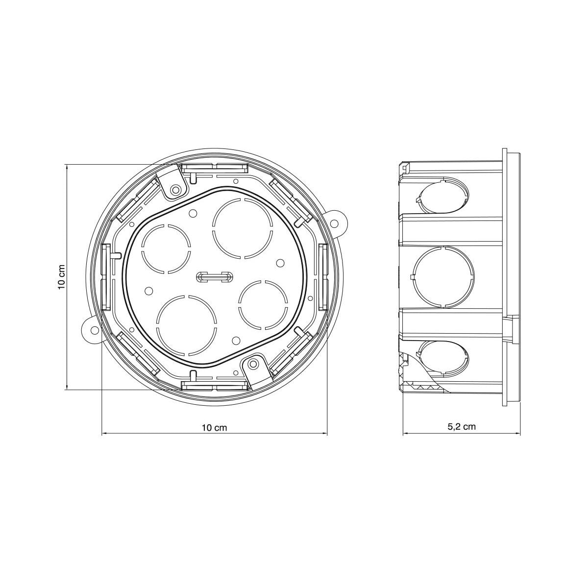 Caixa de Embutir Octogonal 4x4 Tramontina Amarela - 57500004
