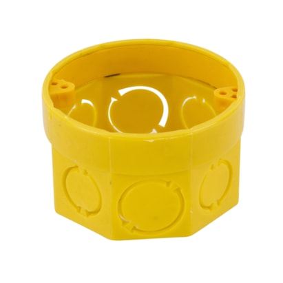 Caixa de Luz Tigre 3x3 Octogonal com Anel Deslizante Amarela - 33043171