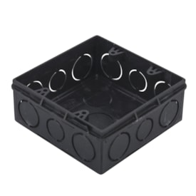 Caixa de Luz Tigre 4x4 Quadrada Eletroduto Roscável Preta - 33042884