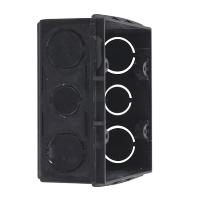 Caixa de Luz Tigre 4x4 Quadrada Eletroduto Roscável Preta - 33042884