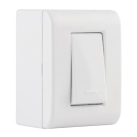 Caixa de Sobrepor 1 Interruptor Simples Tramontina 10A 250V Branca - 57304001