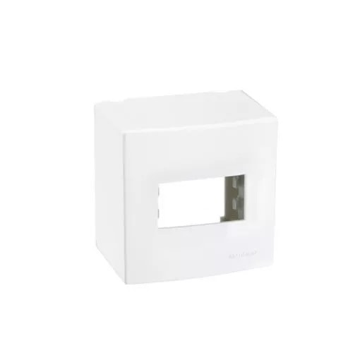 Caixa de Sobrepor 1 Posto com Suporte Margirius Sleek Branco Brilhante - 18643