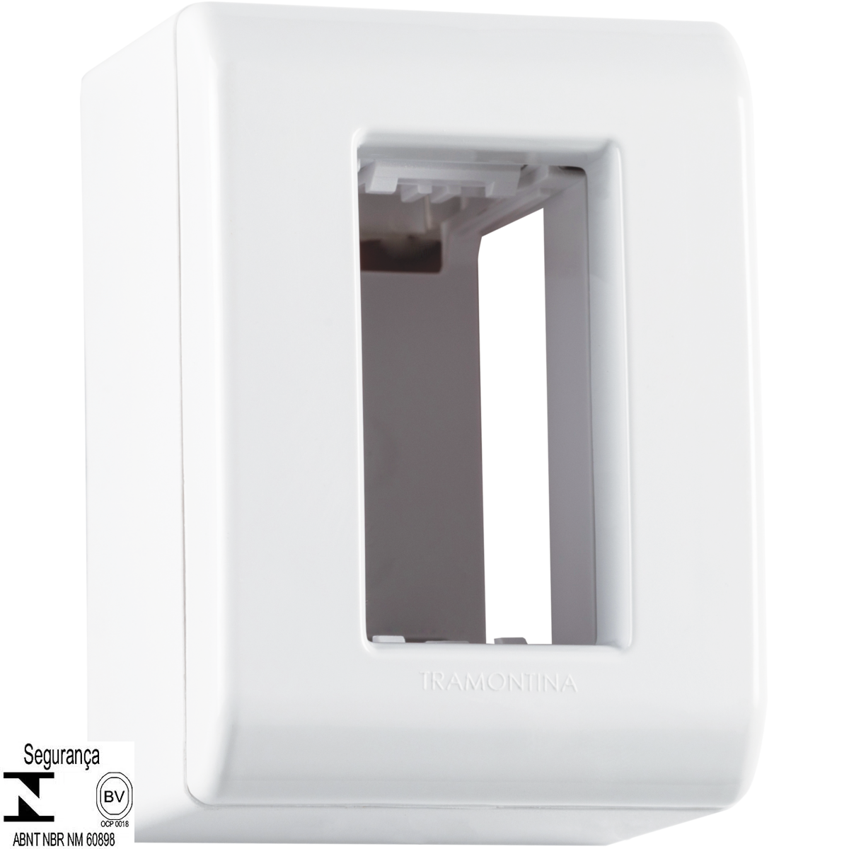 Caixa de Sobrepor 1 Posto Tramontina LizFlex Branca