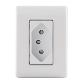 Caixa de Sobrepor 1 Tomada 2P+T Tramontina 10A 250V Branca - 57304002