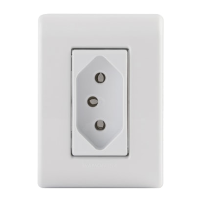 Caixa de Sobrepor 1 Tomada 2P+T Tramontina 10A 250V Branca - 57304002