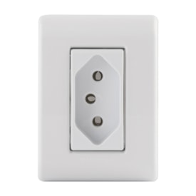 Caixa de Sobrepor 1 Tomada 2P+T Tramontina 20A 250V Branca - 57304003