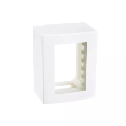 Caixa de Sobrepor 3 Postos com Suporte Margirius Sleek Branco Brilhante - 18646