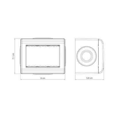 Caixa de Sobrepor X 3 Postos para Eletrodutos Tramontina LizFlex Multiuso Cinza - 57304051