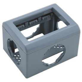 Caixa de Sobrepor X 3 Postos para Eletrodutos Tramontina LizFlex Multiuso Cinza - 57304051