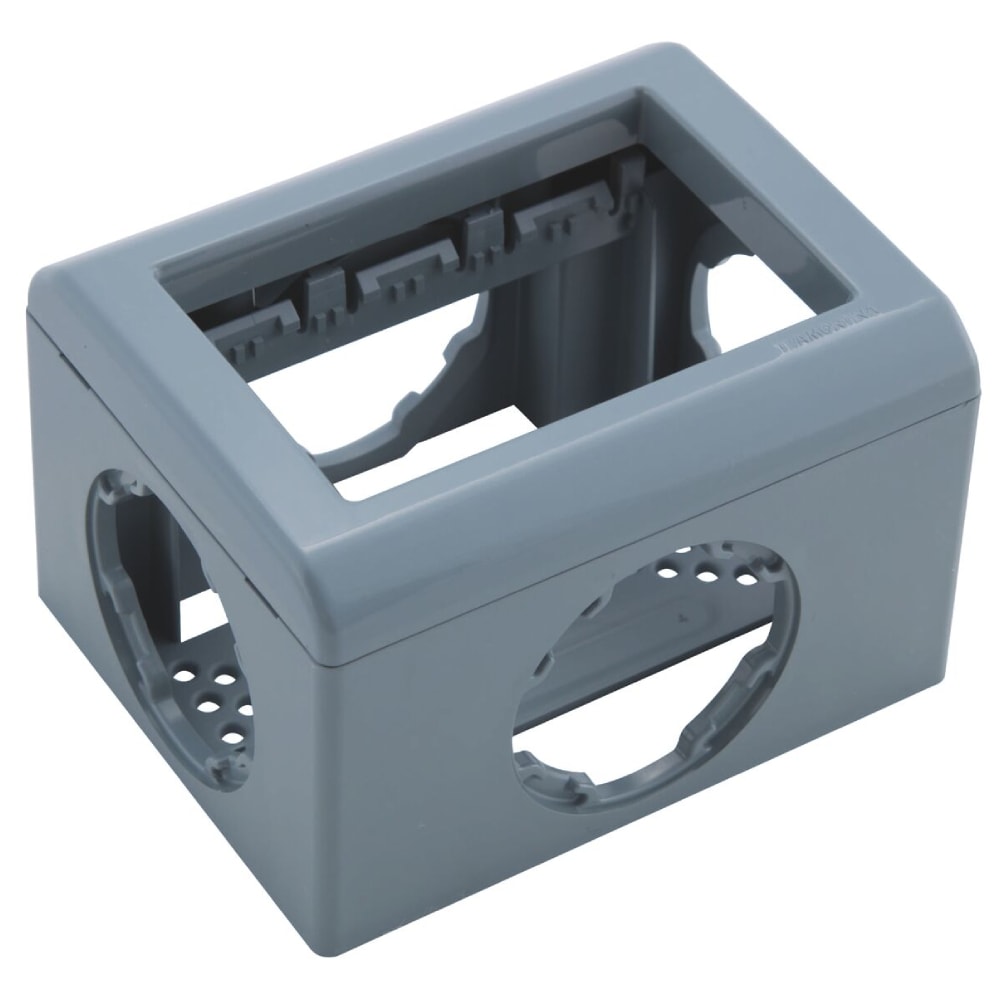 Caixa de Sobrepor X 3 Postos para Eletrodutos Tramontina LizFlex Multiuso Cinza - 57304051