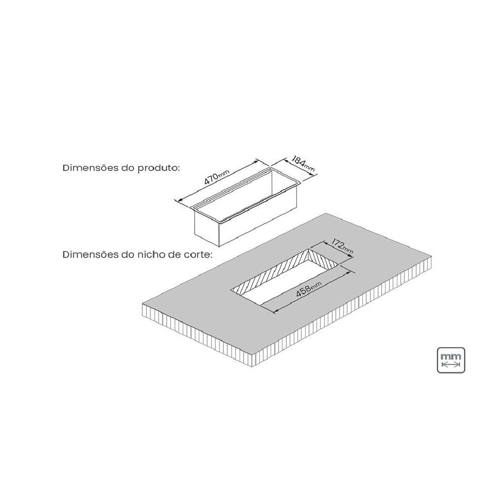 Canal Organizador Tramontina Sobrepor 45x18cm - 94534/000