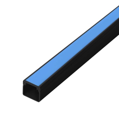 Canaleta PVC Alumbra 10x10mm Barra 2M Preta