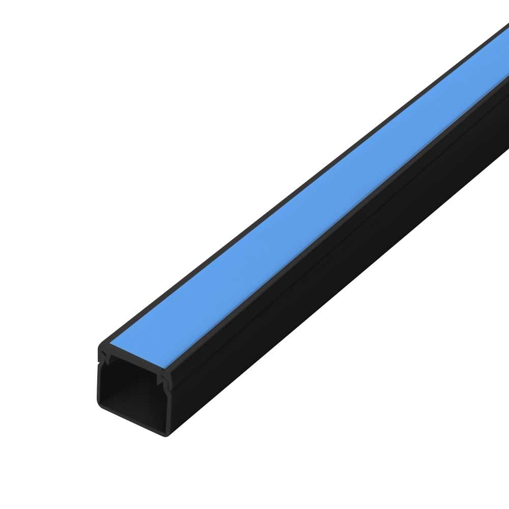 Canaleta PVC Alumbra 10x10mm Barra 2M Preta