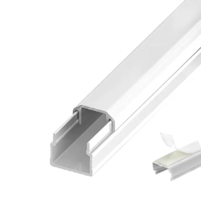 Canaleta PVC Ilumi Dupla Face 10x10mm Barra 2M Branca - 620913DF