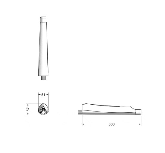 Cano para Chuveiro Lorenzetti 30cm Monocano Cromado - 7520016