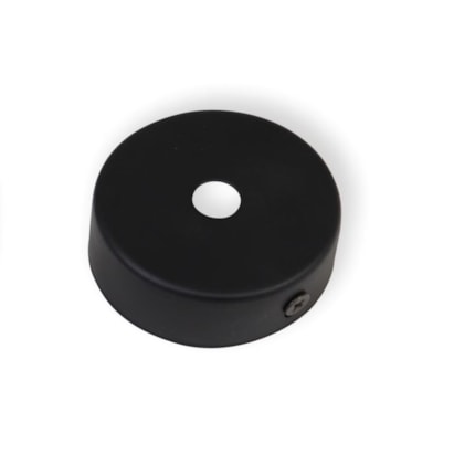 Canopla Plana para Spot Evoled Mini Redonda 6cm Preta - LE-3579
