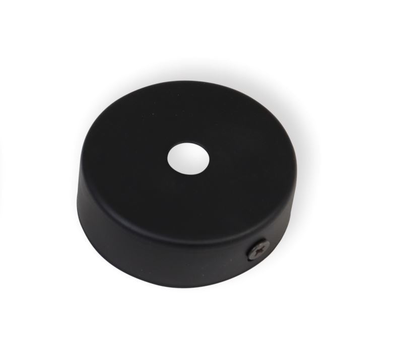 Canopla Plana para Spot Evoled Mini Redonda 6cm Preta - LE-3579